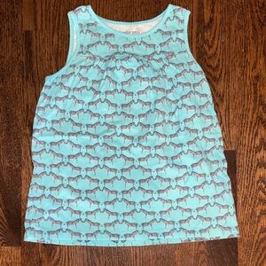 Lands' End Kids Zebra Print Tank Top - Aqua
